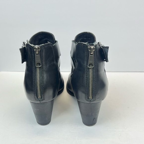 Vionic Rory Black Leather Buckle Moto Boots Size 10 - Picture 4 of 8